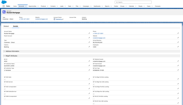 salesforce mortgage